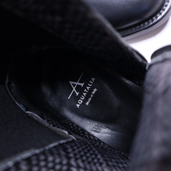 AQUATALIA NEW Nastia Riding Boot Black Weatherproof Leather Knee High Women's 6 - Picture 10 of 12